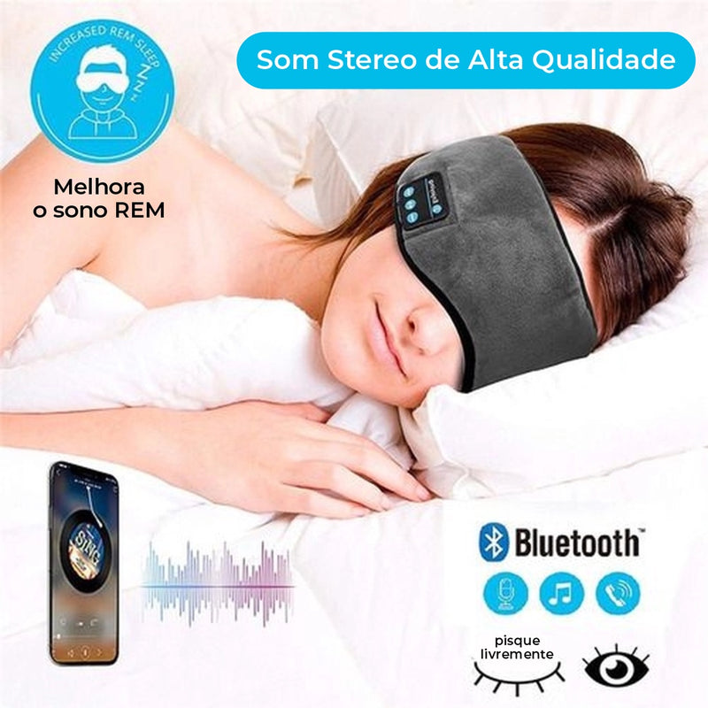 Máscara De Dormir Tapa Olho Fone De Ouvido Bluetooth
