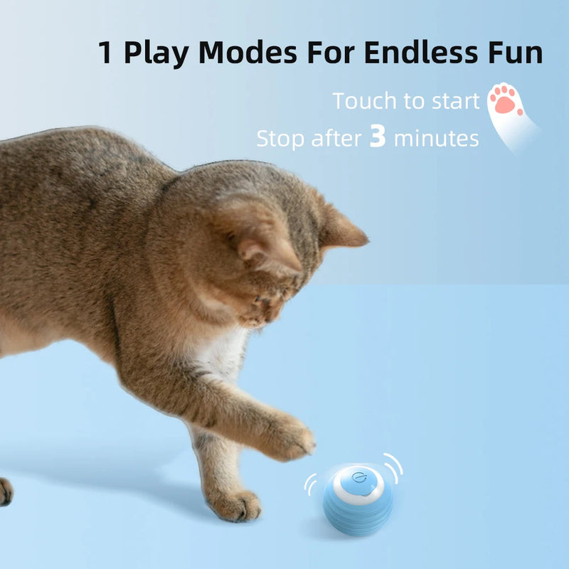 Bola inteligente interativa para gato e cachorro, Bola mágica de rolamento automático, Brinquedo interativo eletrônico, Acessórios para jogos internos
